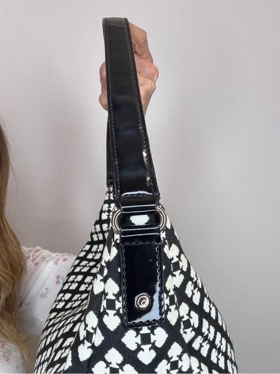 Kate Spade Classic Spade Mona shoulder bag in black and cream EUC Y2K - Picture 13 of 15